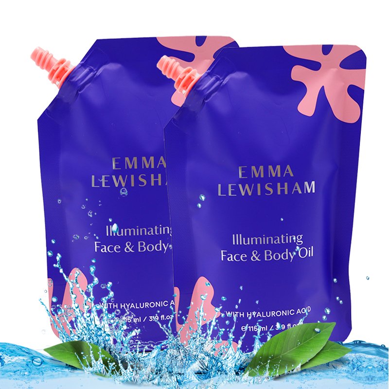Face & Body Oil Scrub 115ml Spout Pouches costom printed Refill Packaging Pouch manufacturer