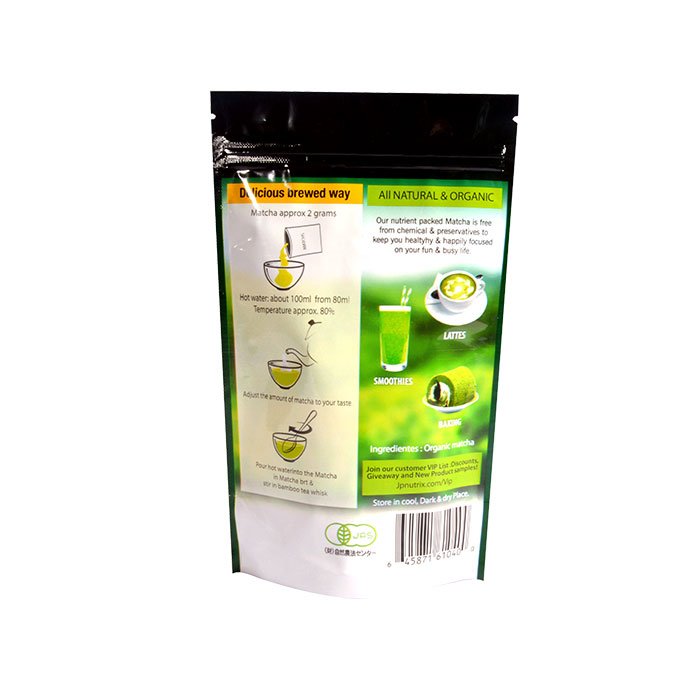 Stand Up Pouch Matcha Tea Packaging Bags Specializing in the production of food bags, pet bags, etc., 17+ years of experience manufacturers-Dongguan Jiamei Packaging Products Co., LTD Stand Up Pouch Matcha Tea Packaging Bags