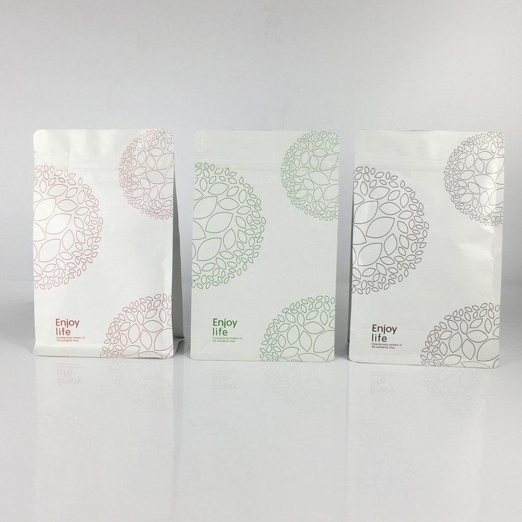 white paper craft bags Specializing in the production of food bags, pet bags, etc., 17+ years of experience manufacturers-Dongguan Jiamei Packaging Products Co., LTD side gusset flat bottom pouch